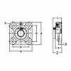 Ami Bearings SINGLE ROW BALL BEARING - 2-3/16 WIDE ACCU-LOC 4-BOLT FLANGE UEF211-35